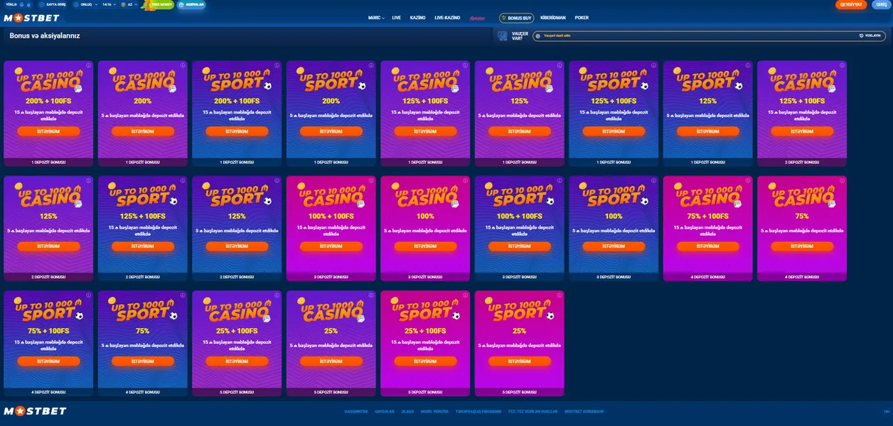Azərbaycan istifadəçiləri üçün Mostbet üstünlükləri